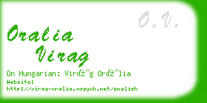 oralia virag business card